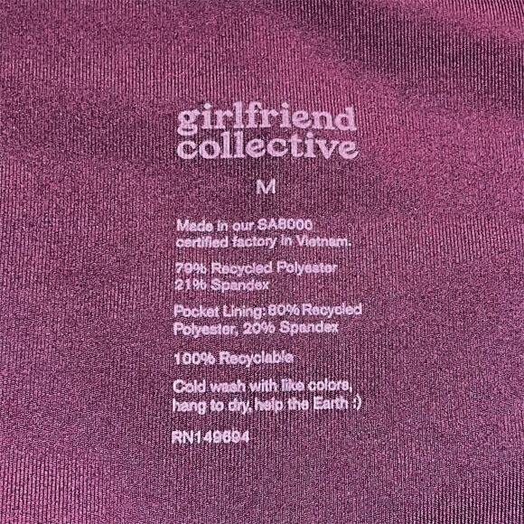 GIRLFRIEND COLLECTIVE Compressive High-Rise 7/8 Pocket Legging Plum Purple Sz M - Picture 6 of 8
